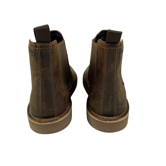 Clarks Brown Distressed Leather Men's Chelsea Boots Size 9.5 - Picture 3 of 7